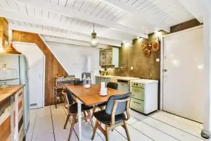 mid-century kitchen dining room design